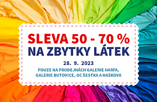 💥Sváteční výprodej zbytků látek na prodejnách!💥