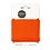 Bio cuff fabric deep orange, width 7 cm