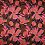 Cotton satin with flowers - Charming Cerise