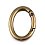 Oval carabiner, old brass