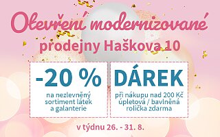 🎉 PRODEJNY HAŠKOVA V NOVÉM! 🎉