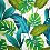 Decorative waterproof fabric with leaves, digital print