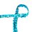 Braid elastic with sequins, turquoise