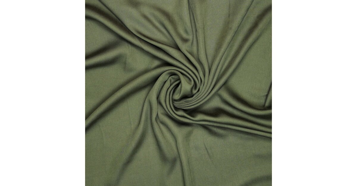 Khaki Green 100% Viscose Fabric