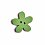 Wooden decorative button, green