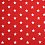 Cotton fabric with stars, red