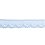 Krajka paličkovaná 40mm světle modrá