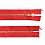 Zipper brass indivisible red 10 cm