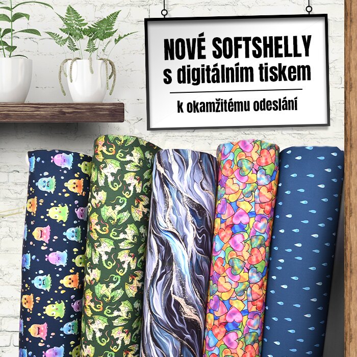 Nové softshelly s digitálním tiskem!