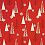 Christmas decorative fabric with trees