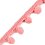 Braid with pompoms light pink, width 30 mm
