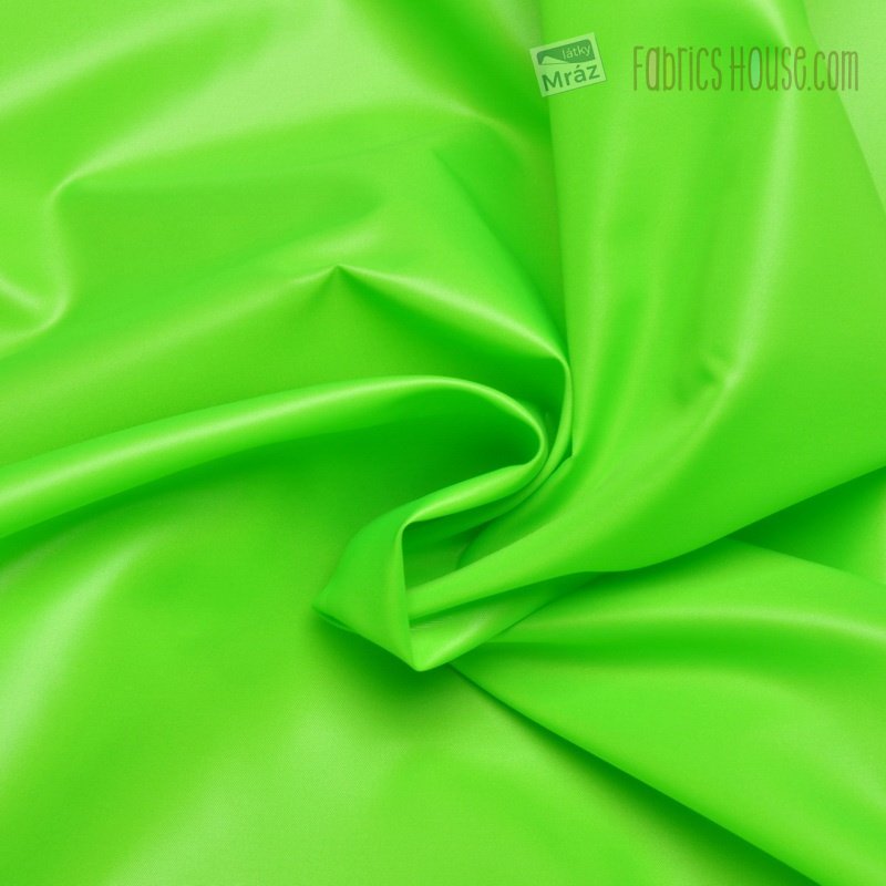 Nylon fabric with hydrophobic treatment, neon green
