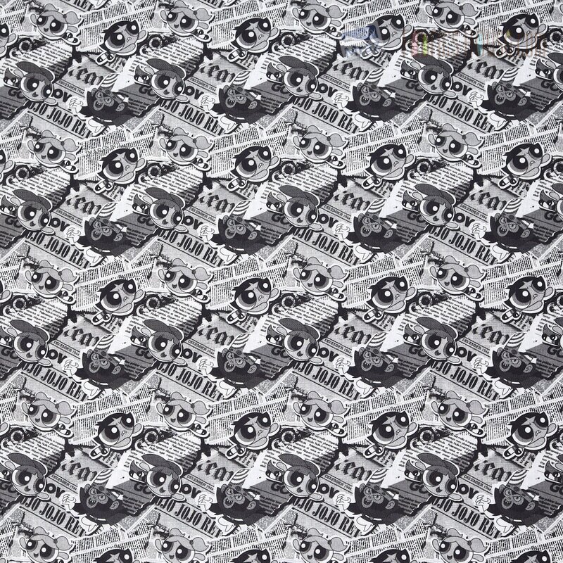 Cotton pattern Powerpuff Girls, digital print | FabricsHouse.com