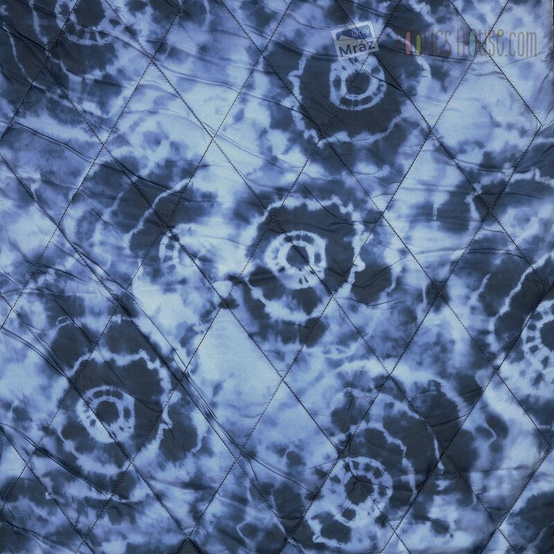 Quilted fabric with batik pattern