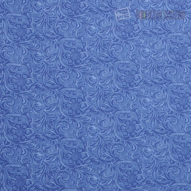 Cotton Tooled Leather Denim