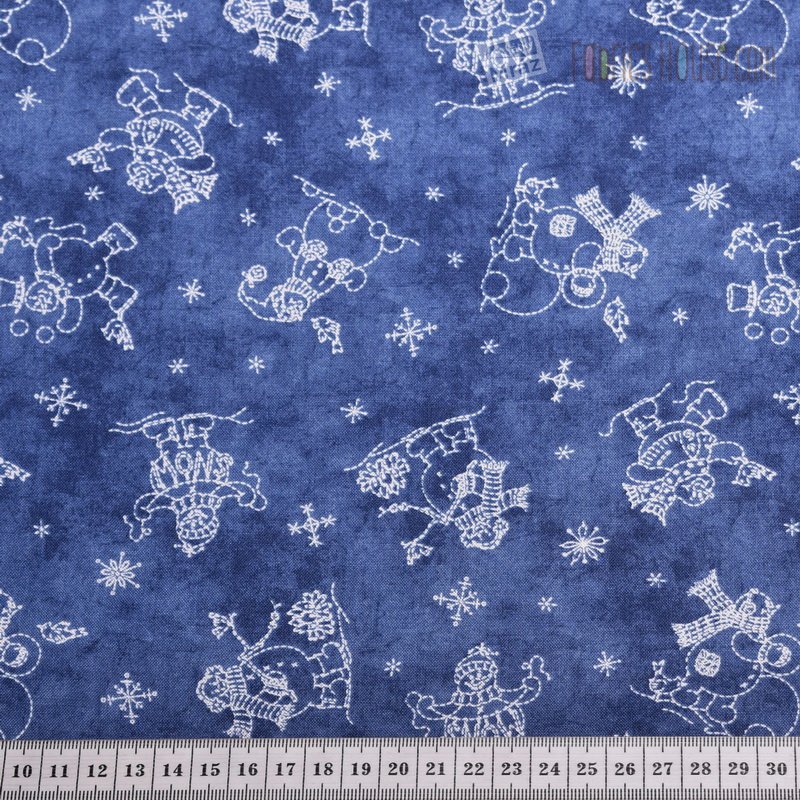 Cotton Collection Roly - Poly Snowmen