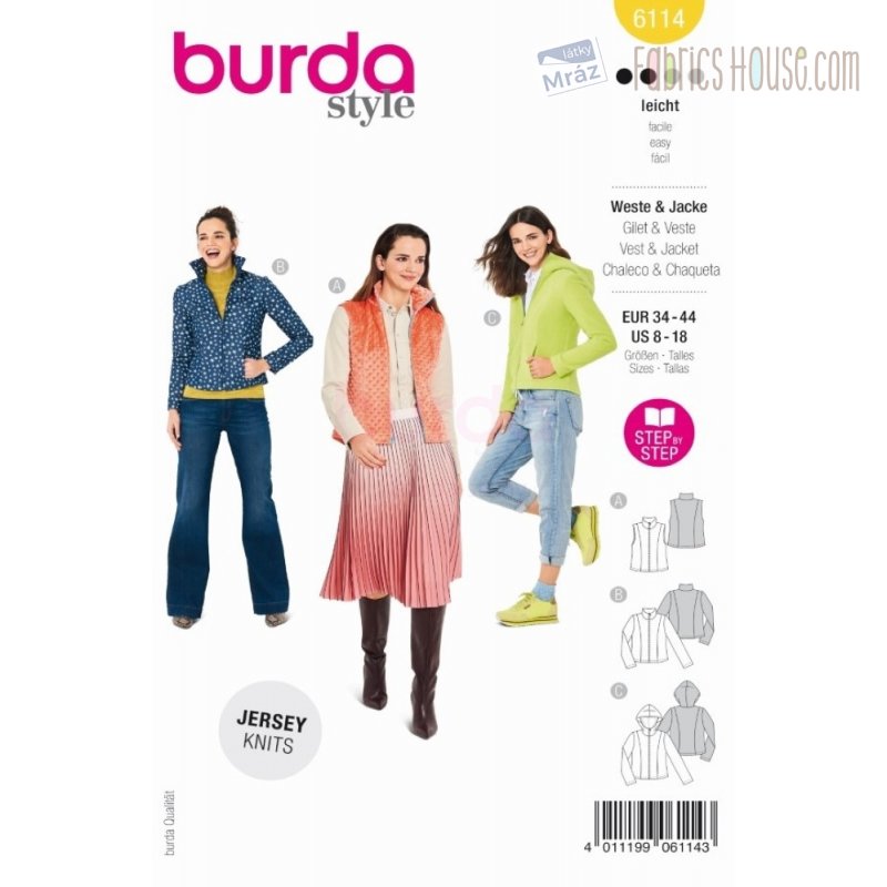 Burda fashion sewing pattern 6114 |