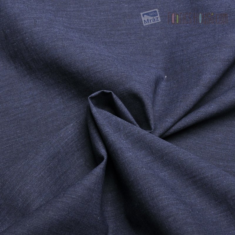 Linen Sorona stretch, dark blue